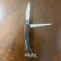 Wenger Ranger 04 Everest Swiss Army Knife 85mm Black Pliers Saw Engraved