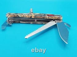 Wenger Ranger 05 Camo Swiss Army Knife Multi Tool! Red Slide Lock! RARE