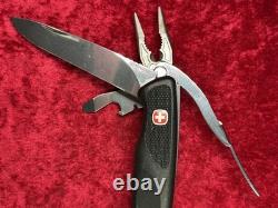 Wenger Ranger 74 Handyman Black Large Swiss Army Knife 130mm 8 Tool Rare (401)