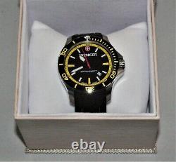 Wenger Sea Force 01.0641.101 Swiss Army Knife Watch Black Strap Yellow Accents