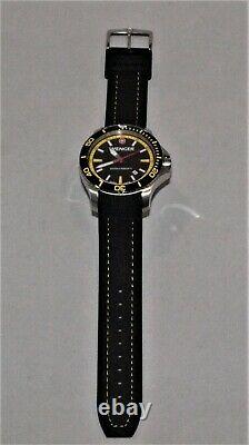 Wenger Sea Force 01.0641.101 Swiss Army Knife Watch Black Strap Yellow Accents