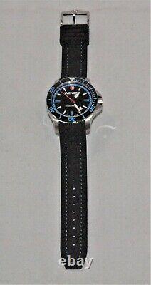Wenger Sea Force 01.0641.102 Swiss Army Knife Watch Black Strap Blue Accents
