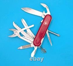 Wenger Serrated Master Red Swiss Army Knife Multi Tool! NICE! With Locking Blade
