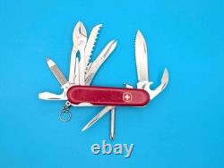 Wenger Serrated Master Red Swiss Army Knife Multi Tool! NICE! With Locking Blade