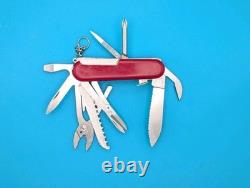 Wenger Serrated Master Red Swiss Army Knife Multi Tool! NICE! With Locking Blade