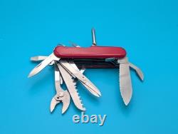 Wenger Serrated Master Red Swiss Army Knife Multi Tool! NICE! With Locking Blade