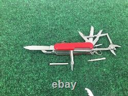 Wenger Serrated Master Swiss Army Knife Locking Blade Phillips Saw Scissors