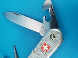 Wenger Soldat Standard Issue Silver Alox Old Cross Swiss Army Knife! 1979