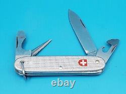 Wenger Soldat Standard Issue Silver Alox Old Cross Swiss Army Knife! 1988