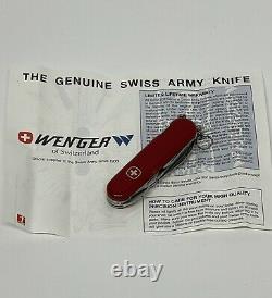 Wenger Swiss Army Knife Red New In Box With Original Paperwork Vintage