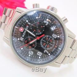 Wenger Swiss Army Knife XL Commando Chronograph Date Watch 7089X Black Face