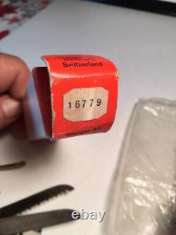 Wenger Swiss Army Knife, new in box, vintage 1970's, #16779, 10 pull-outs plus