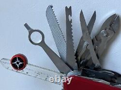 Wenger Swiss Army Pocket Knife Multi-Tool with Compass Large Red