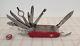 Wenger Swiss Army Pocket Knife Multi-Tool with Compass Large Red 10 Layers