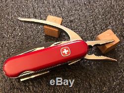 Wenger Swiss Army PocketGrip Multi Tool Plier NOS Serrated Knife RARE Delemont