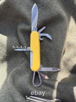 Wenger Swiss Rider Shredder 85mm Swiss Army Knife Yellow Rare