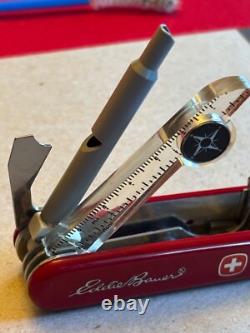 Wenger WHISTLE Eddie Bauer swiss army knife with leather case super rare