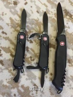 Wenger swiss army Knife rare series BLACKOUT LOT 3 knives