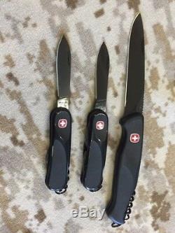 Wenger swiss army Knife rare series BLACKOUT LOT 3 knives