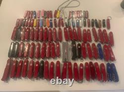 Wow Lot Of 100+ Victorinox Swiss Army Knives With Wengers Swiss Tool And More