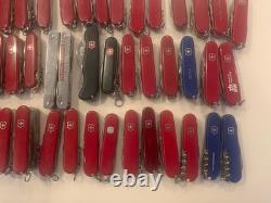 Wow Lot Of 100+ Victorinox Swiss Army Knives With Wengers Swiss Tool And More