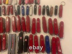 Wow Lot Of 100+ Victorinox Swiss Army Knives With Wengers Swiss Tool And More