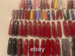 Wow Lot Of 100+ Victorinox Swiss Army Knives With Wengers Swiss Tool And More