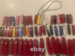 Wow Lot Of 100+ Victorinox Swiss Army Knives With Wengers Swiss Tool And More