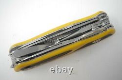 Yellow Victorinox RangerGrip Boatsman Pocket Knife Swiss Army 130mm Wenger Grip