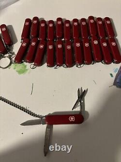 (lot of 27) Red VICTORINOX SwissLite Swiss Army Knife withScissors & Red light
